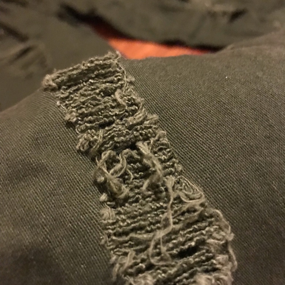 Green Ripped Pants - Picture 2 of 8